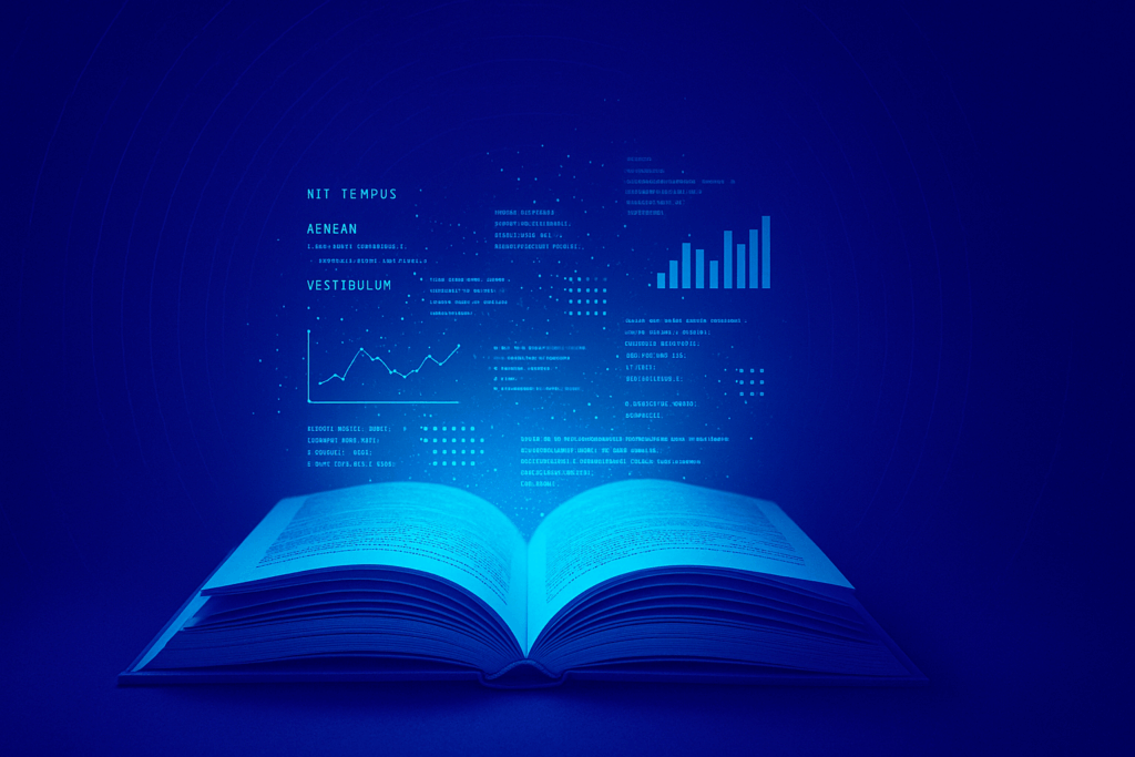 livre avec contenu digital format horizontal