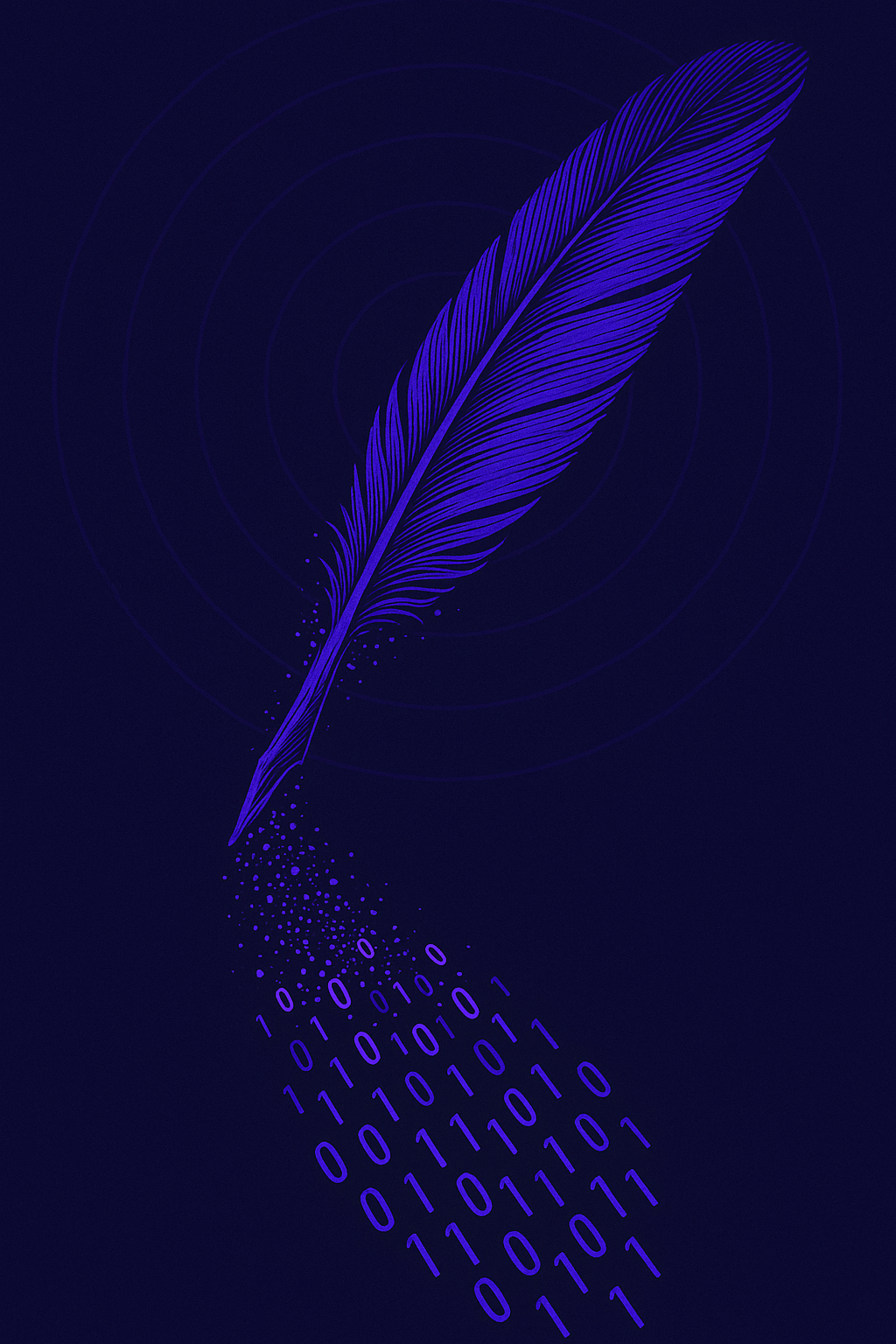 plume d'écrivain digitale format vertical